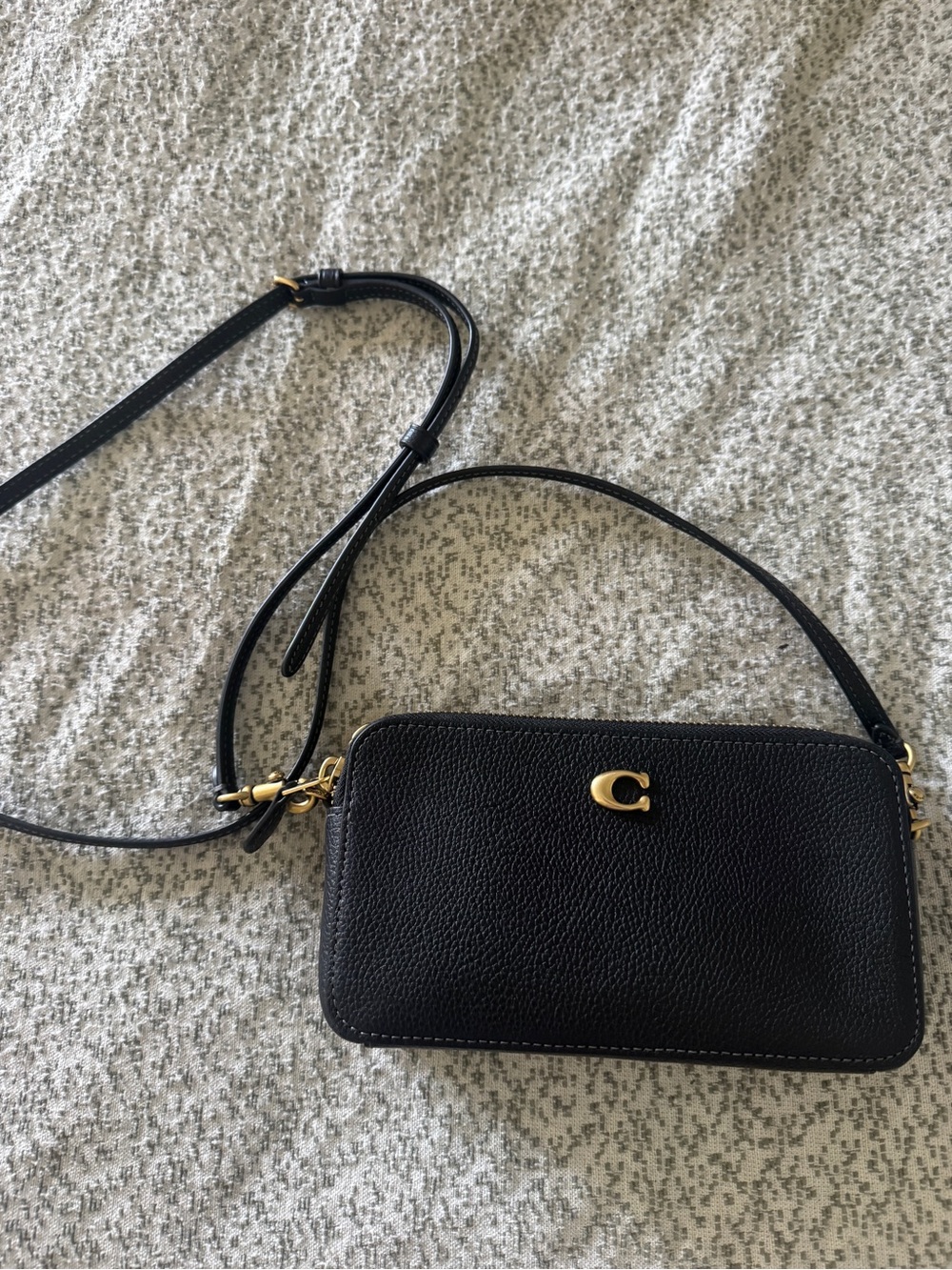 Coach Black Pebbled Leather Crossbody Bag